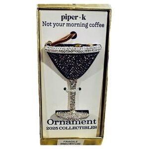 NWT ⚜️🍸⚜️ Piper K Espresso Martini Ornament 2025 Collectibles